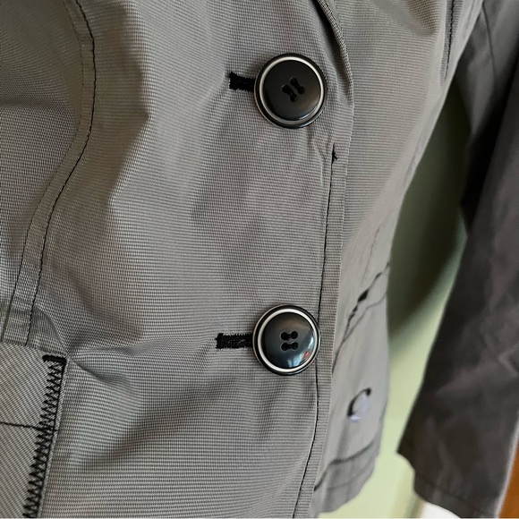 Caractère Women’s 6 Gray mesh lined Techno fabric Blazer jacket EUC - Picture 7 of 16